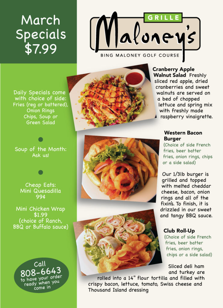 Bing March Food Specials