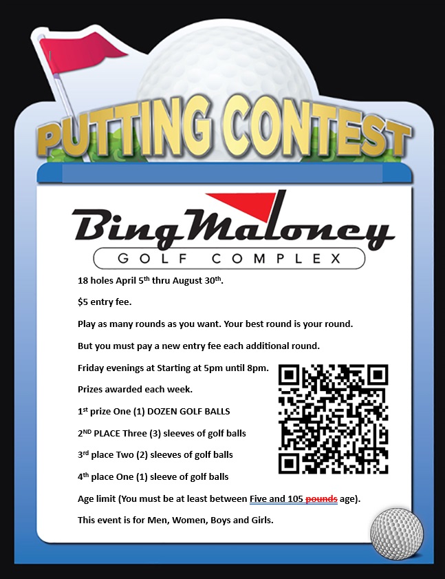 Putting Contest Flyer 